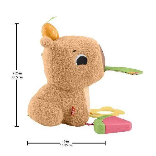 Jeu D'apprentissage Fisher-Price-Mon Capybara Câlins-Peluche Anneau De Dentition Et Hochet - Des 3 mois- HYR54