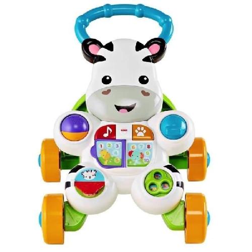 Chariot A Pousser Fisher-Price - Mon Trotteur Zebre Parlant - Trotteur bébé  - 6 mois et + DLD96