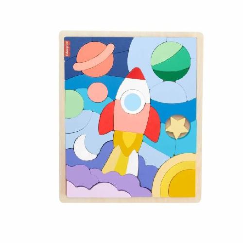 Forme A Trier - Forme A Agencer - Boite A Forme - Pyramide-gigogne FISHER-PRICE Puzzle en Bois L'Espace-Puzzle 42 pieces pour les petits - Fisher-Price - HXY42