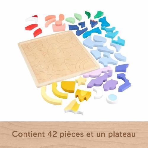 Forme A Trier - Forme A Agencer - Boite A Forme - Pyramide-gigogne FISHER-PRICE Puzzle en Bois L'Espace-Puzzle 42 pieces pour les petits - Fisher-Price - HXY42