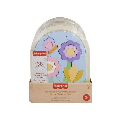 Jeu D'apprentissage Fisher-Price-Puzzle Fleurs en Bois-Puzzle 37 pieces pour la maternelle HXT97