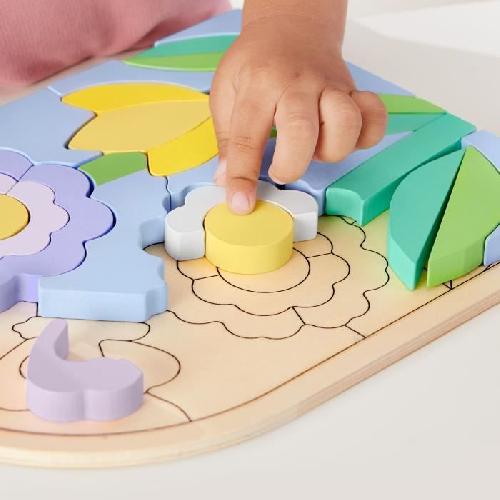 Jeu D'apprentissage Fisher-Price-Puzzle Fleurs en Bois-Puzzle 37 pieces pour la maternelle HXT97