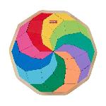 Jeu D'apprentissage Fisher-Price-Puzzle Mandala en Bois-Puzzle 40 pieces motif géométrique HXT94