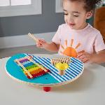 Jeu D'apprentissage Fisher-Price-Table musicale en bois avec instruments de percussion HXT91