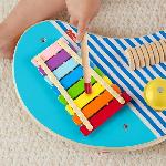 Jeu D'apprentissage Fisher-Price-Table musicale en bois avec instruments de percussion HXT91