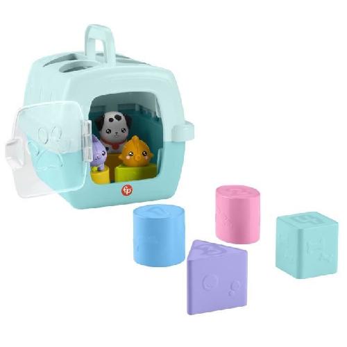 Jeu D'apprentissage Fisher-Price-Trieur Caisse de Transport d'Animaux-Trieur 8 blocs HTW93