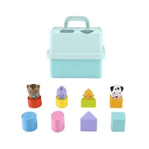 Jeu D'apprentissage Fisher-Price-Trieur Caisse de Transport d'Animaux-Trieur 8 blocs HTW93