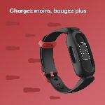 Coach Sportif - Suivi Activites Quotidiennes FITBIT Ace 3 - Bracelet connecte enfant - Noir et rouge