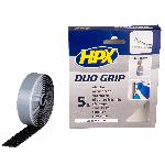 Ruban Adhesif Electricite Fixation Duo Grip A Clip Reajustable - Noir 25Mm X 2M Hpx