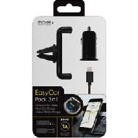 Fixation - Support Telephone Kit 3en1 chargeur 1 USB 1A + support + cable iPhone5-6 MOXIE