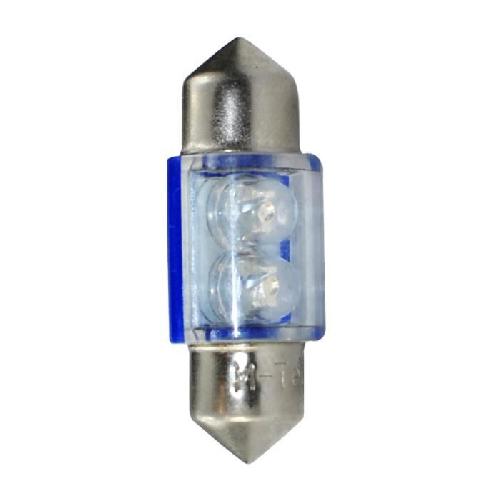 Ampoules Wedgebase - Veilleuses FLUX 2 ampoules navettes a LED - Bleues - 31mm - 12V - 0.25W