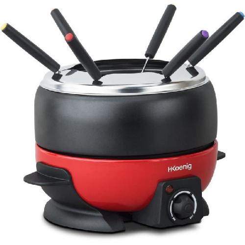 Fondue Electrique Fondue électrique 6 personnes - H.Koenig - ALP1800 - 800 W - Rouge / Noir