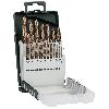 Foret - Meche Set de 19 Forets a métaux rectifiés HSS-Cobalt - BOSCH - Foret - Gris - Longueur totale : 200.0 mm