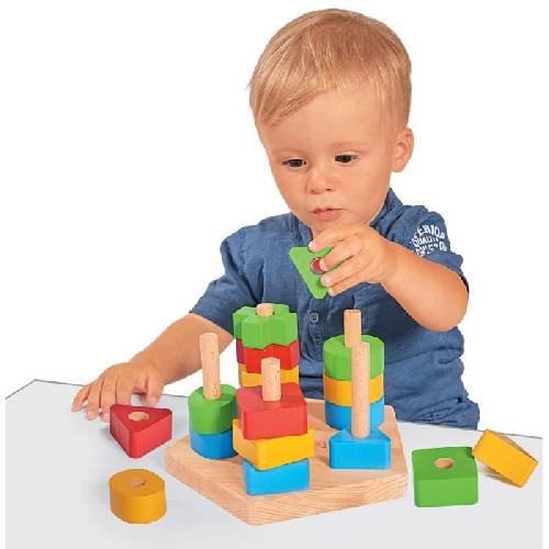 Jeu D'assemblage - Jeu De Construction - Jeu De Manipulation Formes a Empiler - Eichhorn - Des 12 Mois - Mixte - Blanc - Enfant