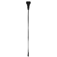 Fouetter Cravache en silicone - Noir - 44cm