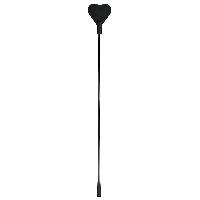 Fouetter Cravache forme coeur silicone Noir - 44cm