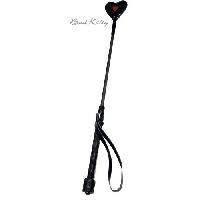 Fouetter Tapette noire Bad Kitty coeur - 45 cm