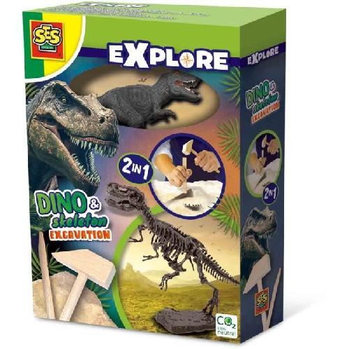 Etude Histoire - Etude Geographie - Etude Archeologie Fouille de dinosaures et de squelettes 2 en 1 - T-rex - SES CREATIVE