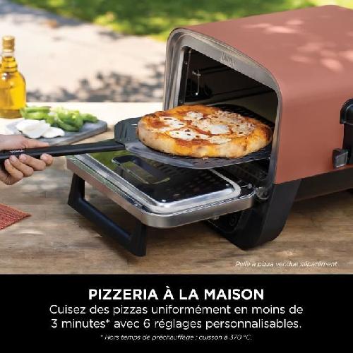 Four A Pizza Four a pizza électrique 8-en-1 NINJA - Woodfire - OO101EU - Plaque pro-heat - Pierre a pizza - 6 réglages