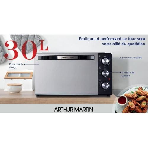 Mini-four - Rotissoire Four posable - ARTHUR MARTIN - AMF30L - 30 L - 1 500 W - Minuteur 60 min - Porte miroir