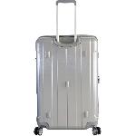 FRANCE BAG Valise 8 Roues Extensible Cadenas TSA Polycarbonate-ABS Argent