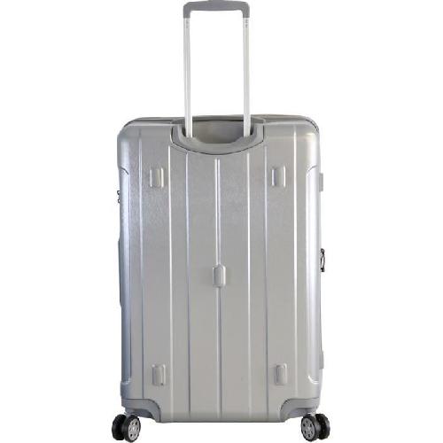 FRANCE BAG Valise 8 Roues Extensible Cadenas TSA Polycarbonate-ABS Argent