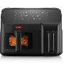 Friteuse Electrique Friteuse sans huile - BODUM - Double compartiment 3.2L et 5.1L - 2700 W - Noir