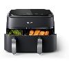 Friteuse Electrique Friteuse sans huile - PHILIPS - Airfryer XXL NA351/00 - Double Cuve 9L - 8 Préréglages - Noir