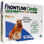 FRONTLINE 4 Pipettes Combo Chien M - 10 a 20 kg - Puces tiques et poux