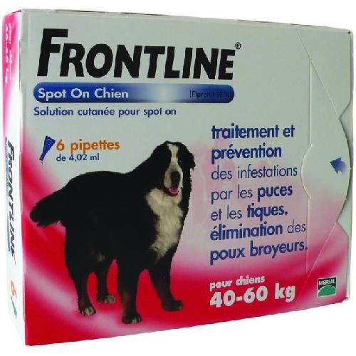 Antiparasitaire - Pipette - Lotion - Collier - Pince - Spray -shampoing - Crochet Tique Frontline Spot On Chien XL 6 pipettes