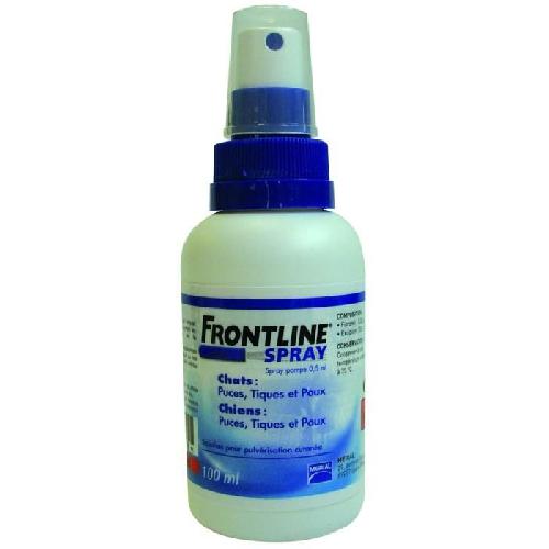Antiparasitaire - Pipette - Lotion - Collier - Pince - Spray -shampoing - Crochet Tique Frontline Spray 100ml
