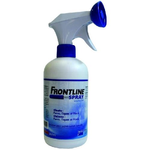 Antiparasitaire - Pipette - Lotion - Collier - Pince - Spray -shampoing - Crochet Tique Frontline Spray 500ml