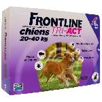 Antiparasitaire - Pipette - Lotion - Collier - Pince - Spray -shampoing - Crochet Tique Frontline Tri-Act chien - Anti-puces anti-tiques pour chien L - 20-40kg - 6 pipettes