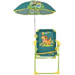 FUN HOUSE JURASSIC WORLD Chaise pliante de camping dinosaures - H.38.5 xl.38.5 x P.37.5 cm - Avec un parasol o 65 cm - Pour enfant