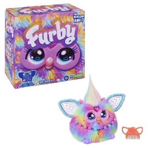 Peluche Furby Tie Dye. 15 accessoires. peluche interactive pour filles et garçons. animatronique activé par la voix. a partir de 6 ans