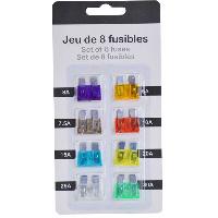 Fusibles Jeu De 8 Fusibles Enfichables ATO 3A. 5A. 7.5A. 10A. 15A. 20A. 25A. 30A