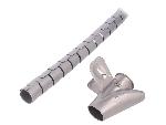 Gaines pour cables Gaine de protection pour faisceau 25mm L 2.5m - Argent