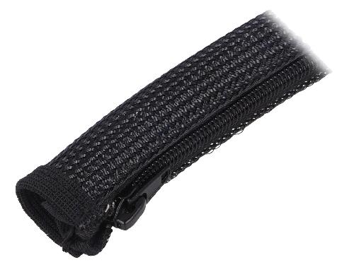 Gaines pour cables Gaine pour cable flexible avec fermeture eclair noir L 2m - 20mm