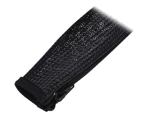 Gaines pour cables Gaine pour cable flexible avec fermeture eclair noir L 2m - 35mm