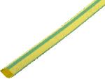 Gaine pour cables Gaine Thermo Retractable 12.7mm-6.35mm jaune et vert polyolefine 5m