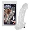 Gaines et Prolongateurs Gaine a penis avec bullet vibrant - Transparent - Taille 23cm