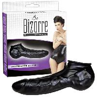 Gaines et Prolongateurs Gaine en latex compatible avec penis et testicules - noire