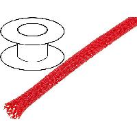 Gaines pour cables 100m gaine polyester tresse 37 4mm rouge