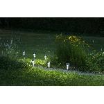 Lampion - Lanterne D'exterieur GALIX Lot de 5 lanternes solaire - Inox - 7 lumens