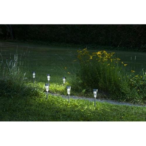 Lampion - Lanterne D'exterieur GALIX Lot de 5 lanternes solaire - Inox - 7 lumens