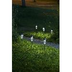 Lampion - Lanterne D'exterieur GALIX Lot de 5 lanternes solaire - Inox - 7 lumens