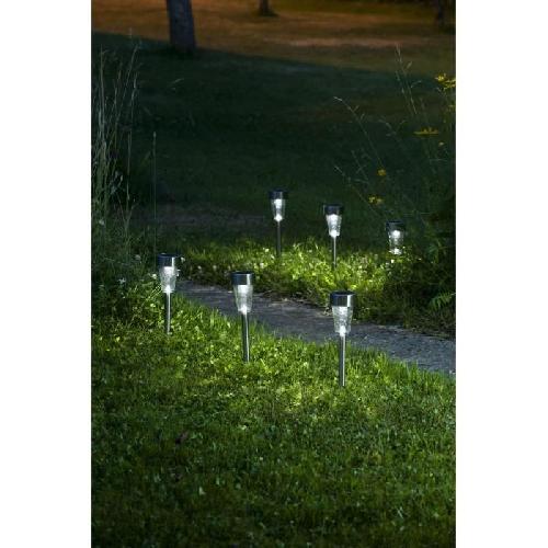 Lampion - Lanterne D'exterieur GALIX Lot de 5 lanternes solaire - Inox - 7 lumens