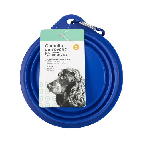 Gamelle - Ecuelle - Accessoire Gamelle voyage animaux pliable 350ML + mousqueton SD