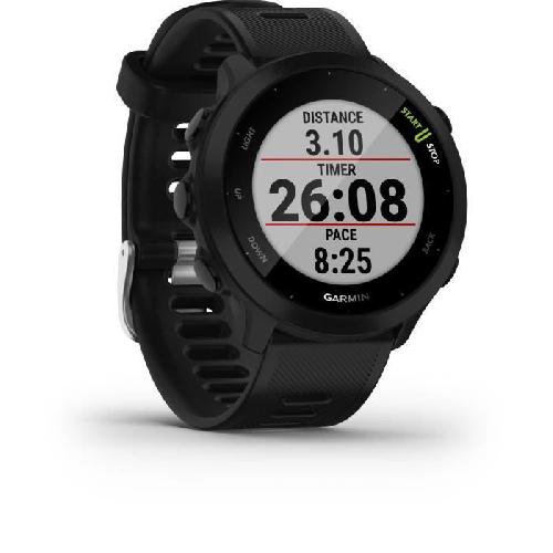 Montre Connectee Sport GARMIN Forerunner 55 - Montre GPS multi-activites running avec fonctions d'entrainement Garmin Coach et cardio au poignet - Noire