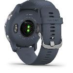 Montre Connectee Sport Garmin - Venu 2 - Montre connectee GPS Multi-sports et Sante - Autonomie Longue Duree - Bracelet Bleu Gris et Silver
